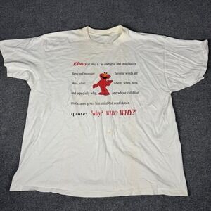 Vintage Elmo Definition Shirt Jim Henson Sesame Street 1990s Single Stitched